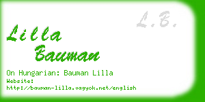 lilla bauman business card